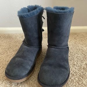 UGG® Bailey Suede Bow II Water-Repellent Boots.